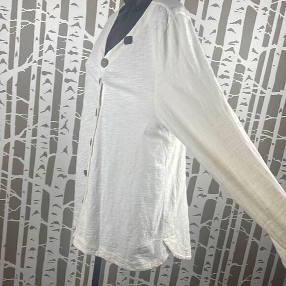 Soft Surroundings Slubbed Cotton Funky Button Front Shirt PXL - Picture 2 of 11